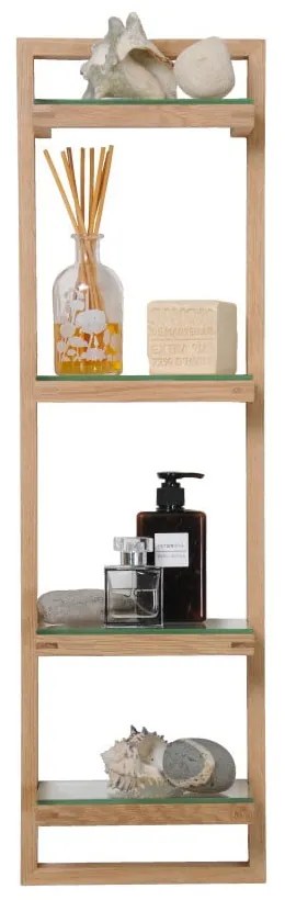 Mensola a muro in legno di quercia, altezza 81 cm Zone - Wireworks