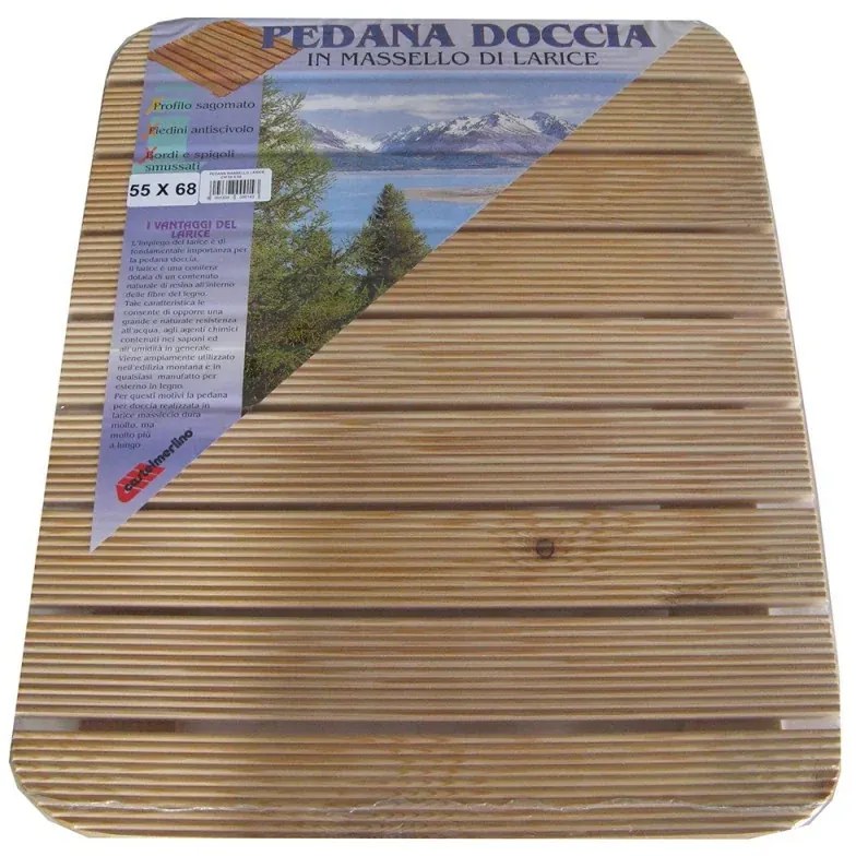 Pedana doccia antiscivolo 55 x 68 con spigoli arrotondati per piatto doccia 70x90
