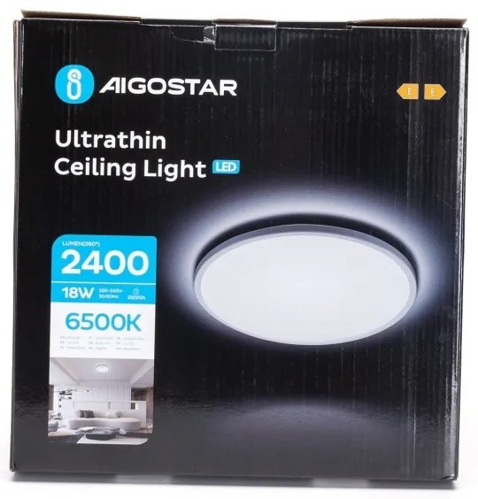 Aigostar - Plafoniera LED da bagno LED/18W/230V 6500K diametro 30 cm IP44