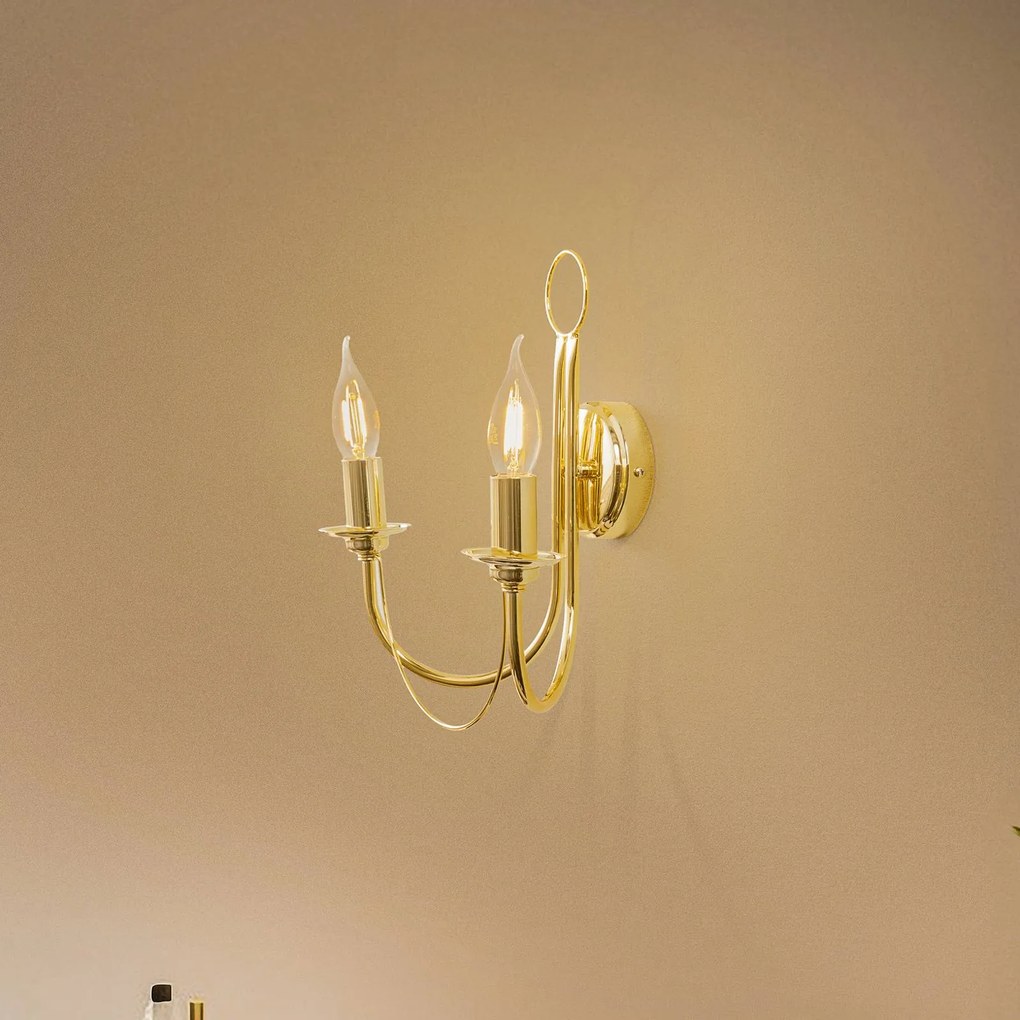 Euluna Applique Retro, 2 luci, oro