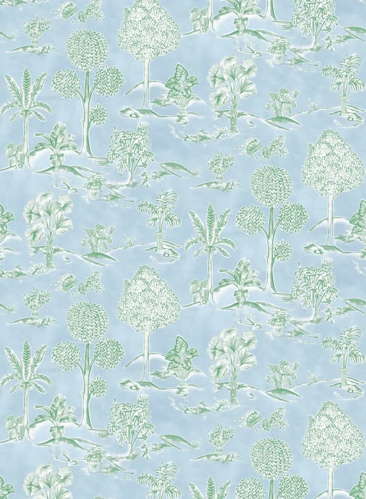 Osborne & Little Tapete Karuna - Sky/ Leaf