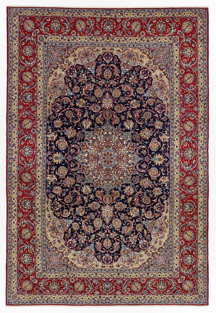 Isfahan Tappeto 200 x 300 (Iran) Annodato A Mano
