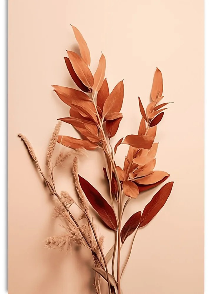 Quadro su tela – Foglie Peach Fuzz