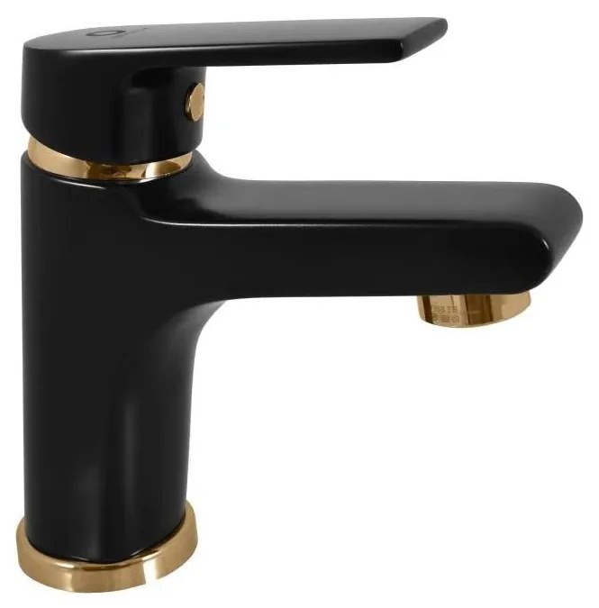 RAV Slezák CO126.0CMATZ - Miscelatore per lavabo COLORADO 14,3 cm nero/oro