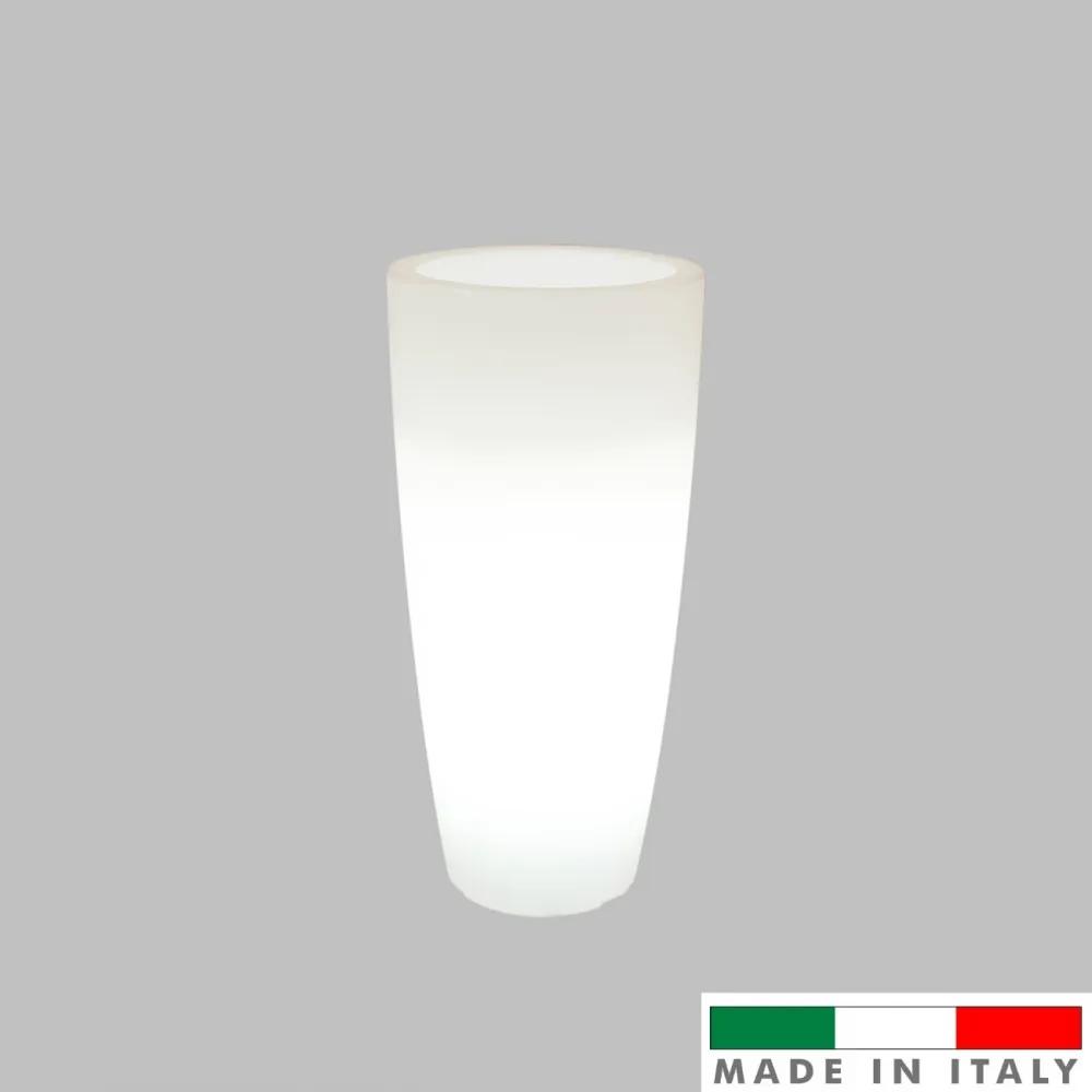 Vaso Illuminabile Tondo Ø33 H70cm, E27 Colore del corpo Bianco
