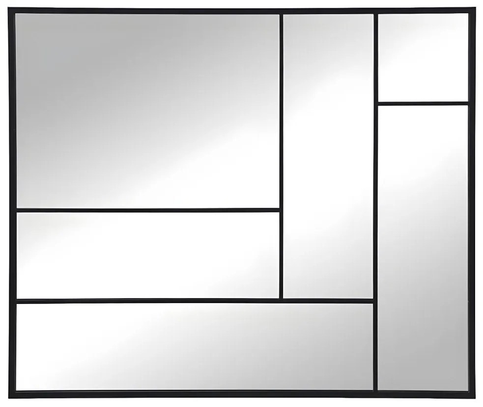Specchio industriale L.150 x H.130 cm in Metallo Nero - MALDONIA