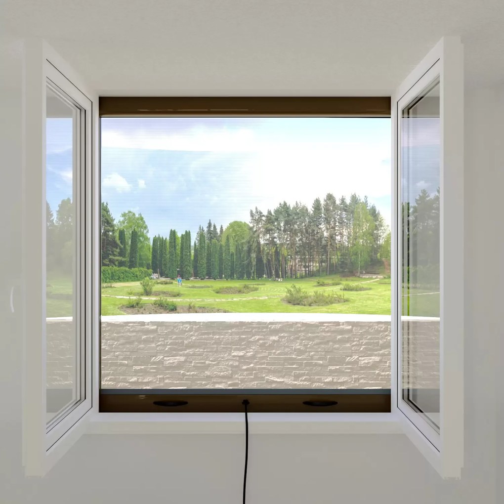 Zanzariera a rullo avvolgibile riducibile con frizione finestra kit zanzariere 60 x 150 Cm Marrone