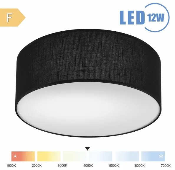 Brilagi - Plafoniera LED SIRIJA LED/12W/230V diametro 35 cm nero