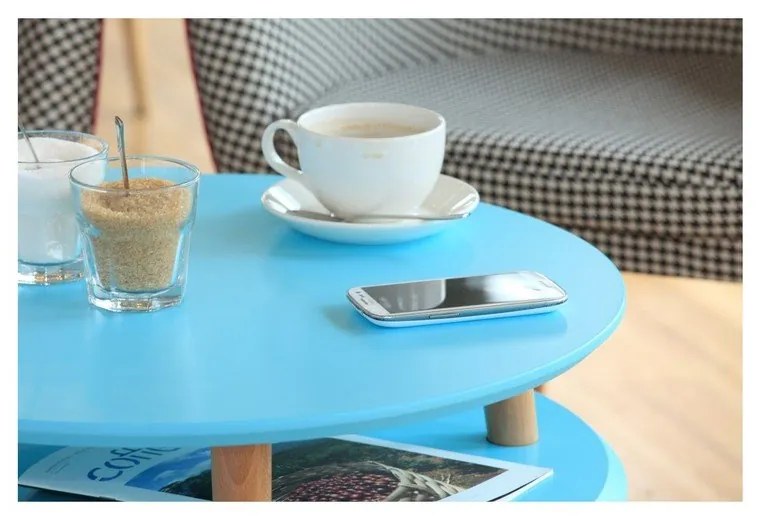 Tavolino grigio chiaro UFO, ⌀ 57 cm - Ragaba