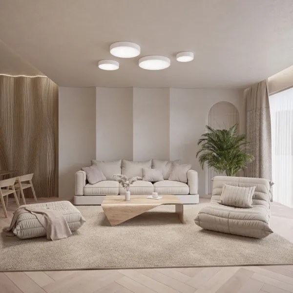 Plafoniera CLEO con sensore 1xE27/40W/230V Ø 20 cm bianco