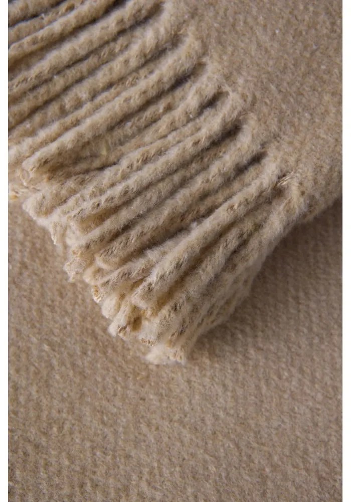 Plaid marrone con basi di cotone, 140 x 180 cm Plain - Euromant