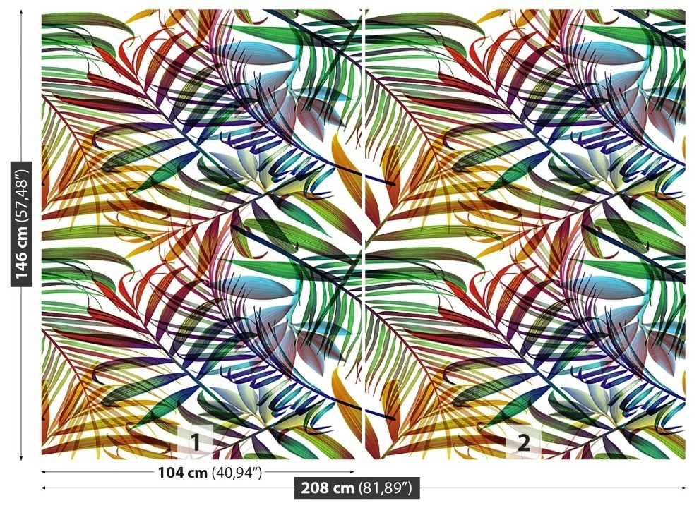 Carta da parati Foglie di palma 104x70 cm