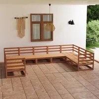 Set Divani da Giardino 9 pz in Legno Massello di Pino cod mxl 37376