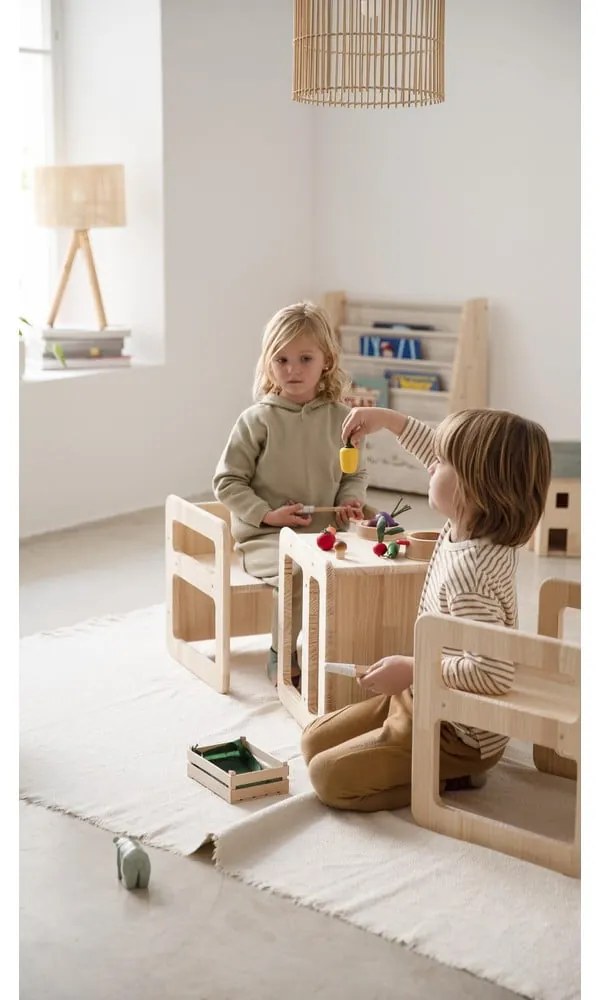 Sedie per bambini in legno di pino in set di 2 pezzi Montessori - Little Nice Things