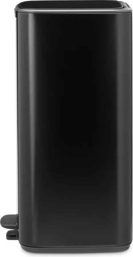 Cestino per la spazzatura nero opaco in acciaio con pedale 30 l Bo – Brabantia
