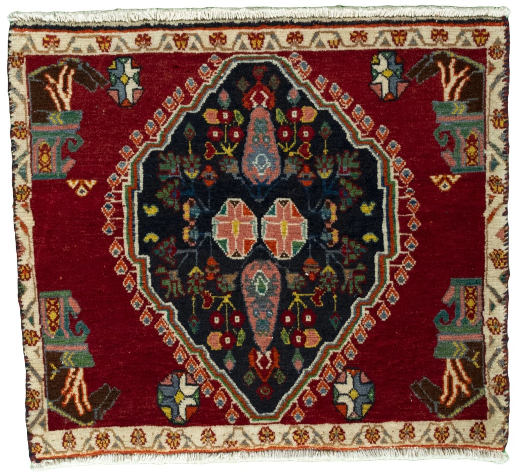 Shiraz Tappeto persiano 50x60 Rosso (Iran) Annodato A Mano