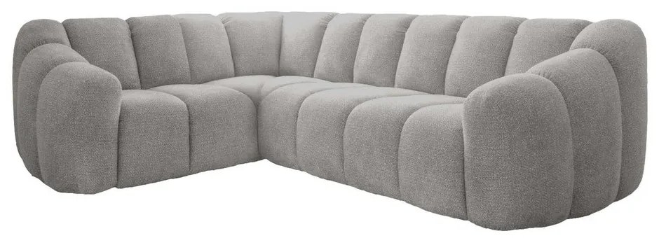 Divano angolare grigio chiaro (con penisola a sinistra/a L) Shell – Miuform