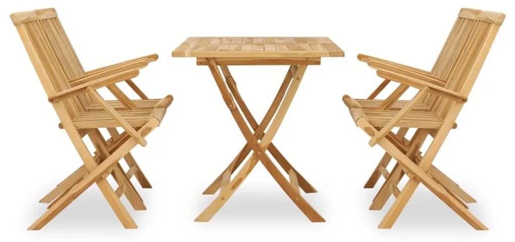 Set da pranzo per esterni 5 pz in legno massello di teak