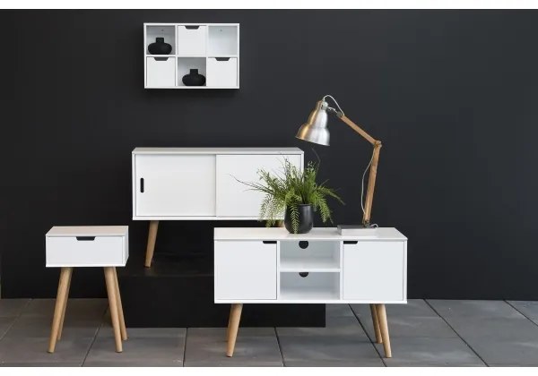 Comodino CARLY quercia/bianco