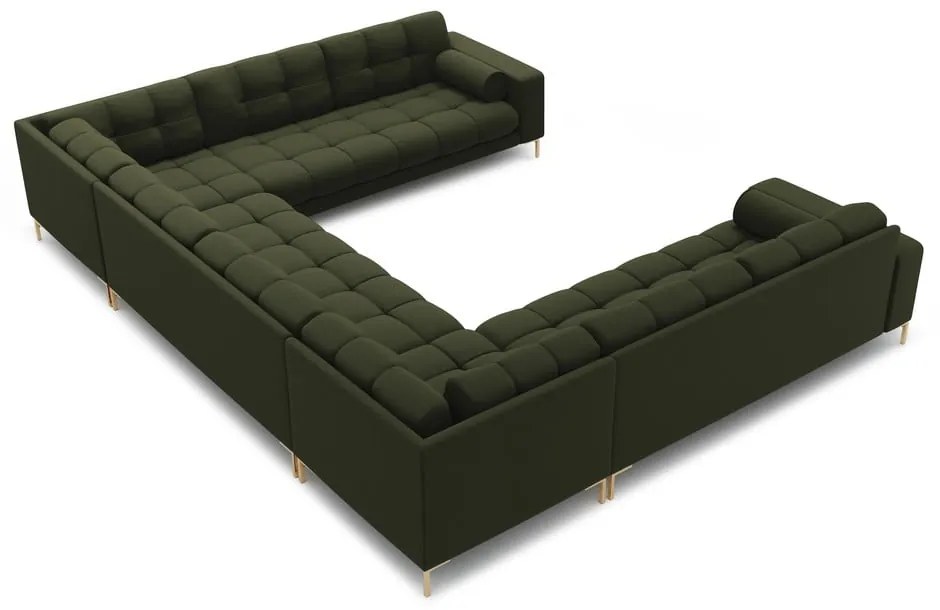 Divano a U angolare verde Bali - Cosmopolitan Design
