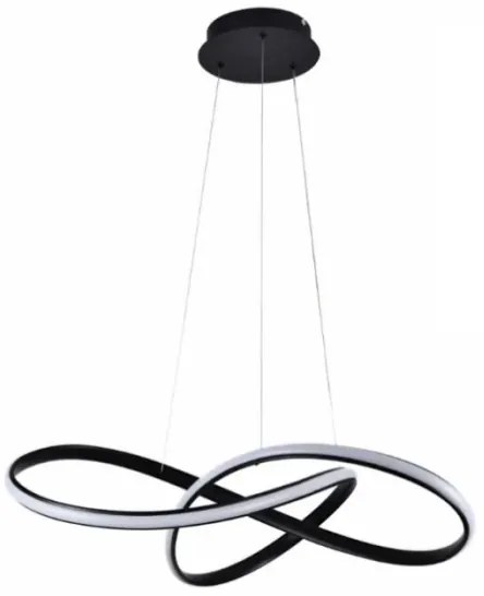 Lampadario a sospensione con filo LED dimmerabile LED/70W/230V 3000-6500K nero + telecomando