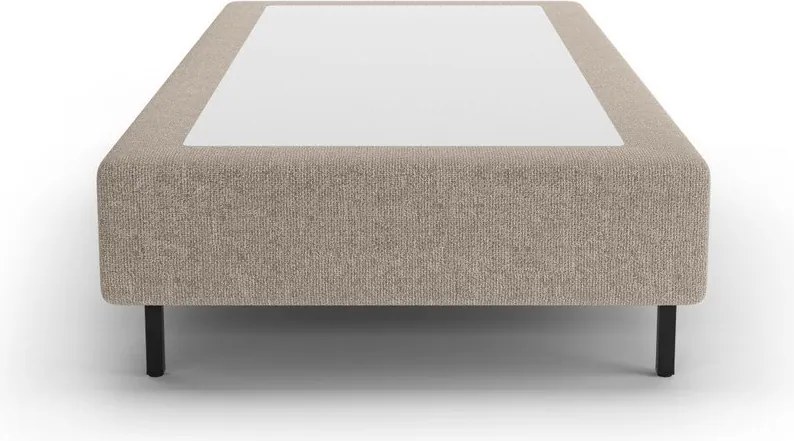 Letto singolo imbottito beige senza testiera 90x200 cm Whale – Micadoni