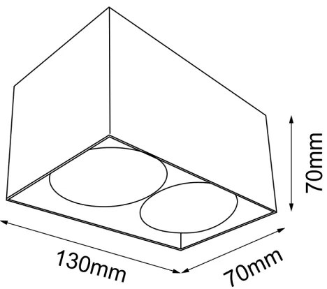 Brosline 1076 - Faretto CAGE 2xGU10/10W/230V nero