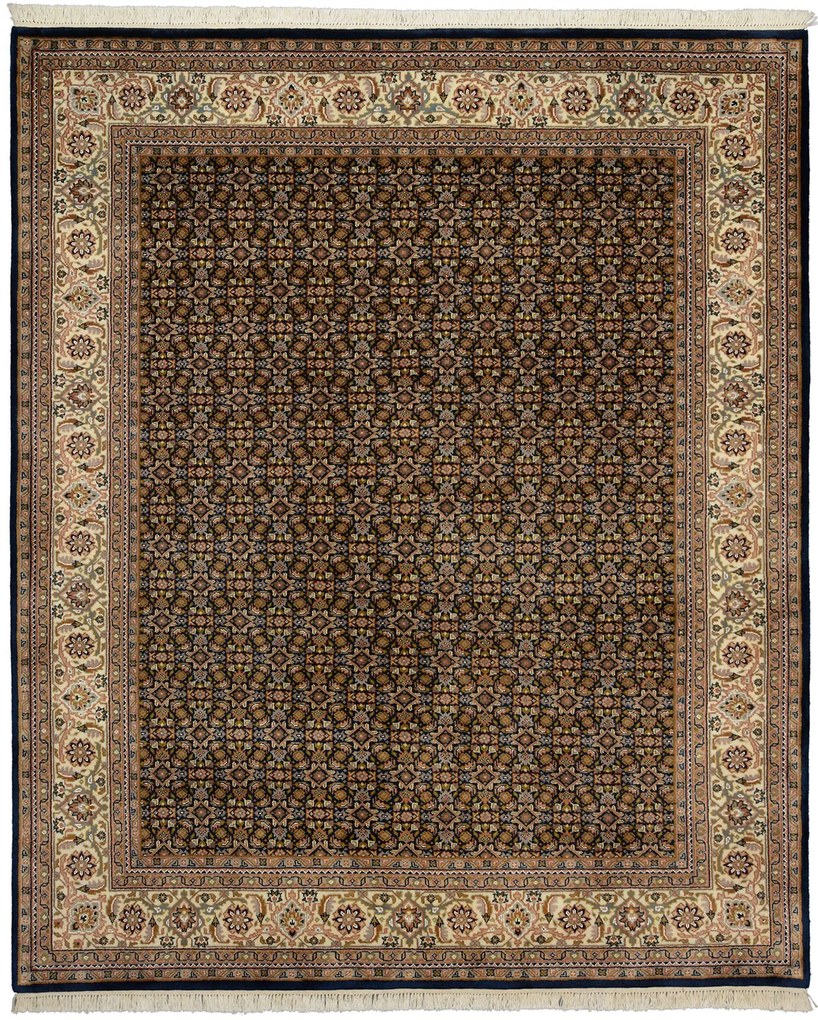 Tabriz Tappeto 200 x 240 Blu (Indian) Annodato A Mano