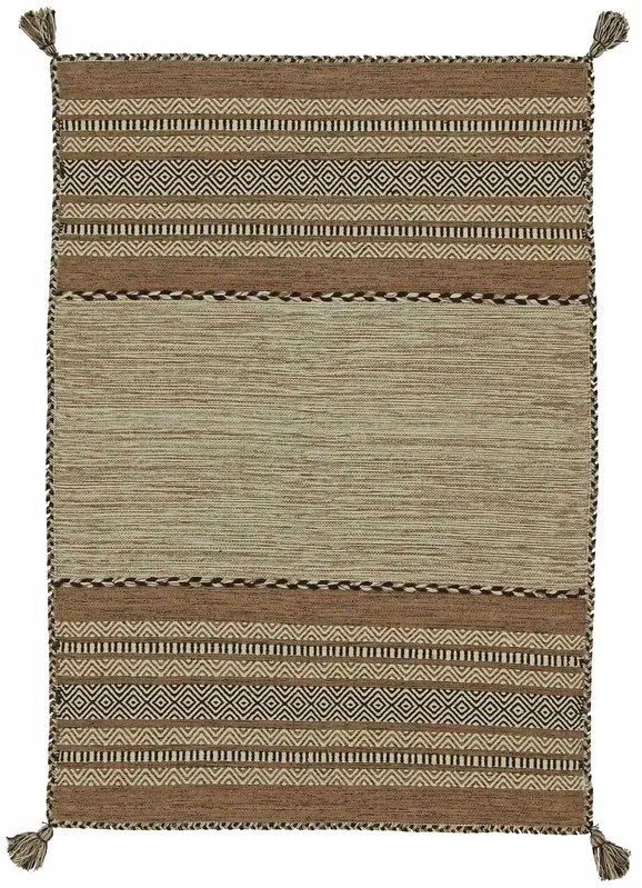 Kilim Tappeto 170x120 Beige (Indian) Tessuto A Mano