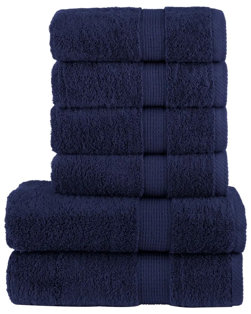 Set Asciugamani Solund 8 Pz Blu Navy 600 Gsm /