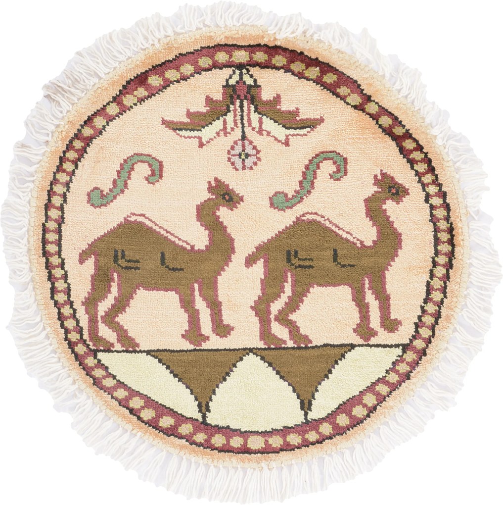 Agra Tappeto orientale 50 x 50 (Indian) Annodato A Mano
