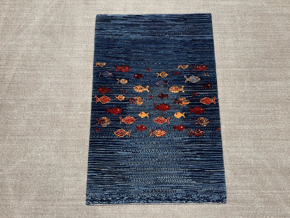 Loribaft Tappeto persiano 80 x 120 Blu (Iran) Annodato A Mano