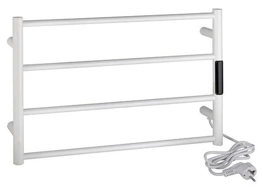 Portasciugamani 56x37 cm acciaio inox/bianco