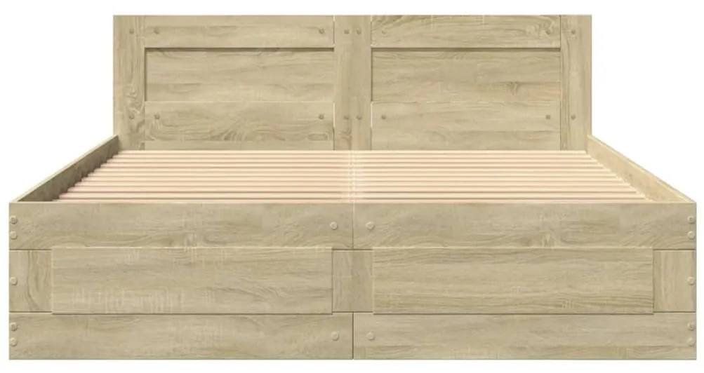 Giroletto testiera rovere sonoma 140x190 cm legno multistrato