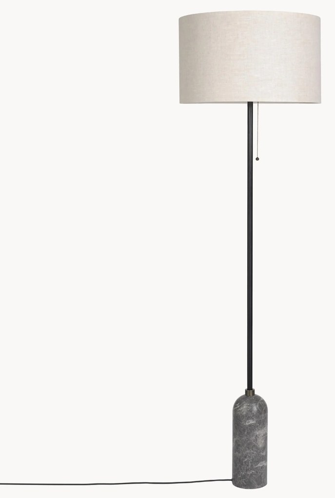 Lampada da terra con luce regolabile e base in marmo Gravity