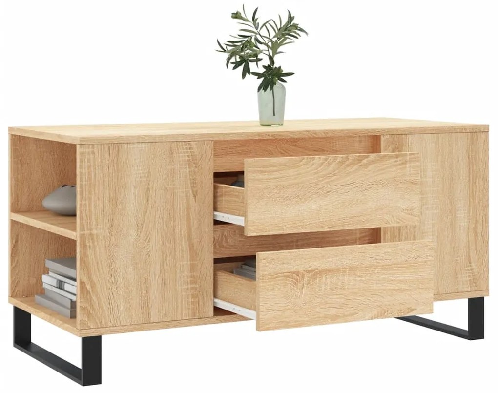 Tavolino Salotto Rovere Sonoma 102x44,5x50 cm Legno Multistrato