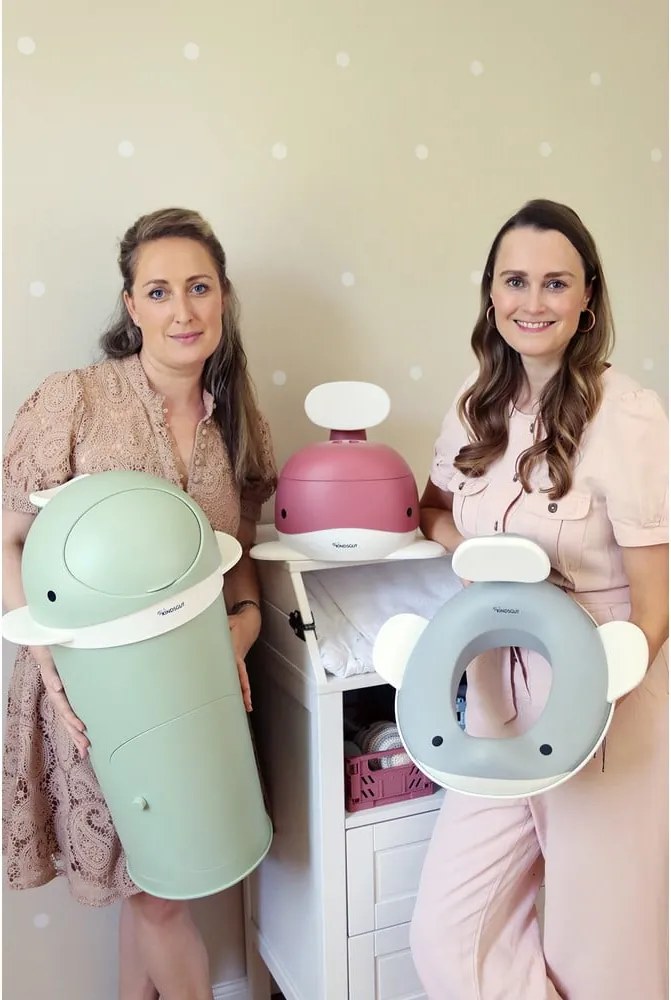 Cestino in plastica verde per pannolini 25 l Whale - Kindsgut