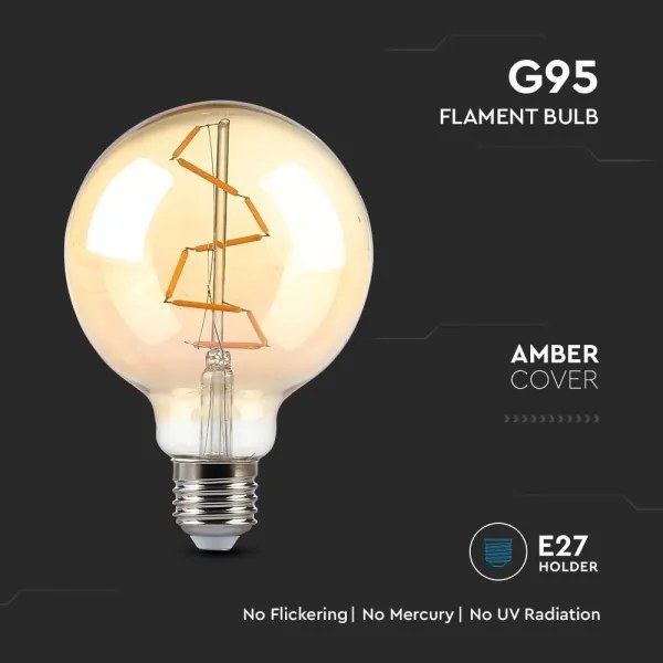 Lampadina LED FILAMENT G95 E27/4W/230V 2200K
