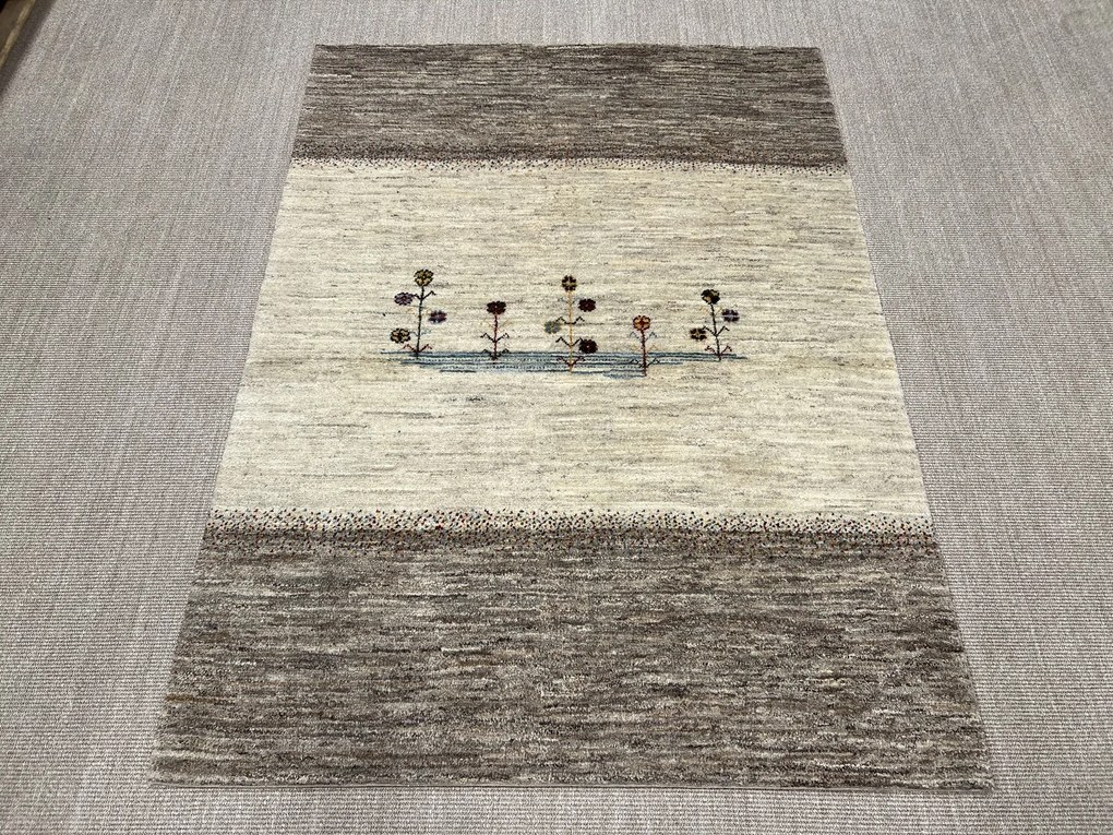 Gabbeh Tappeto 150 x 210 Beige (Iran) Annodato A Mano
