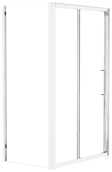 Pannello laterale per box doccia Record L 90 x H 195cm, Sp. 6 mm vetro vetro senza finitura / trasparente profilo in alluminio