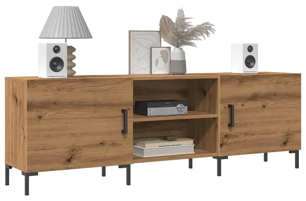 Mobile Porta Tv Rovere Artigianale 150x30x50cm İn Truciolato /