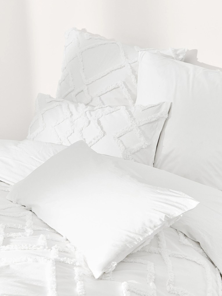 Copripiumino in percalle di cotone con design trapuntato Faith