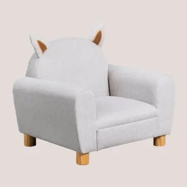 Poltroncina Gillary Kids Grigio Chiaro - Sklum