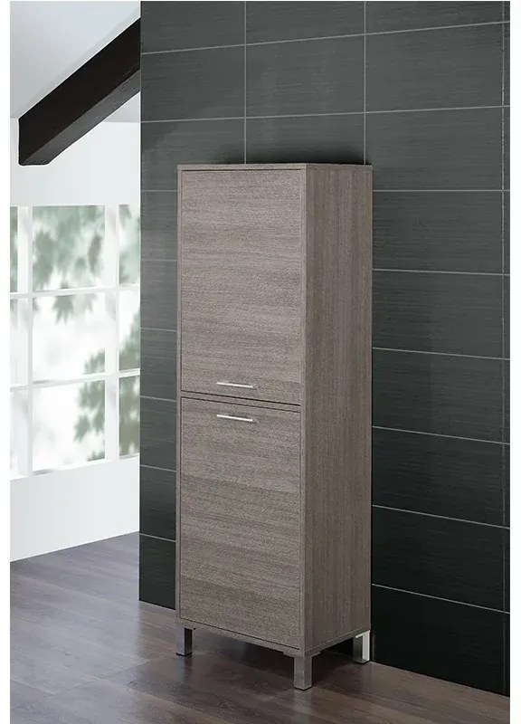 Colonna Portabiancheria L.53 Rovere Scuro con cesta inclusa