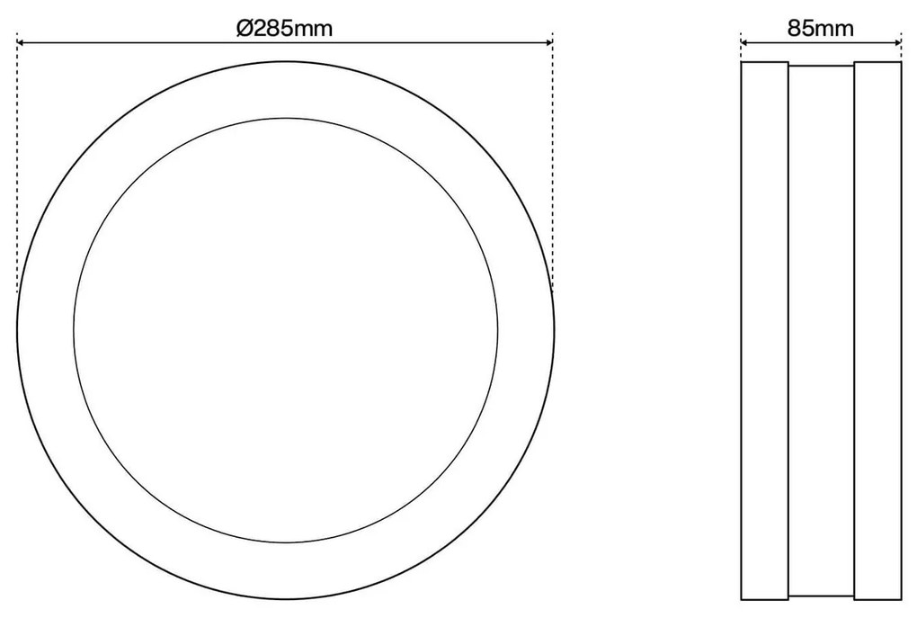 Plafoniera Rotonda in Acciaio Inossidabile 2 basi E27 Ø28cm IP54