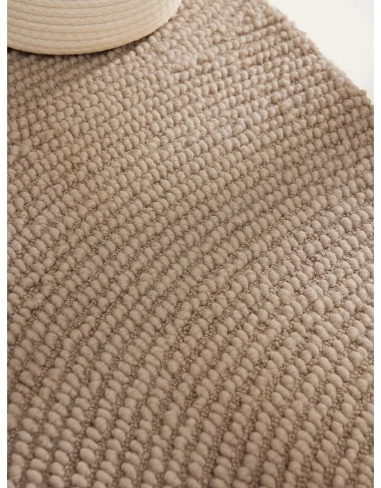 Tappeto rotondo beige in lana tessuto a mano ø 120 cm Eleni Light Beige – Hanse Home