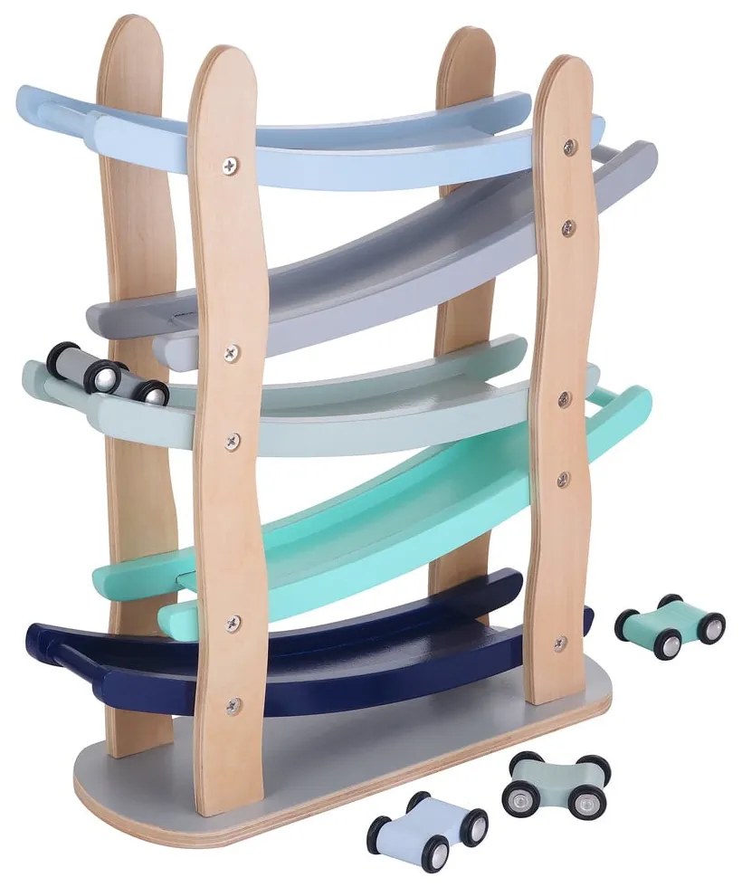 Pista a cascata in legno con auto - Kindsgut