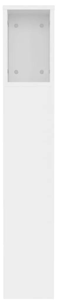 Testiera con scomparti bianca 120x18,5x104,5 cm
