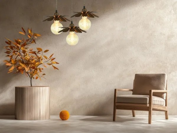 Bohemia-Design - Lampada a sospensione con cavo 1xE27/60W/230V bronzo