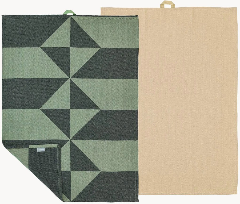 Set di 2 strofinacci in cotone Twist